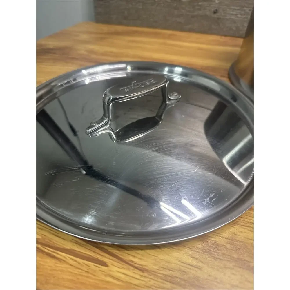 All-Clad D5 5-Ply Brushed Stainless Steel Stockpot 8 Quart Induction Oven Broile